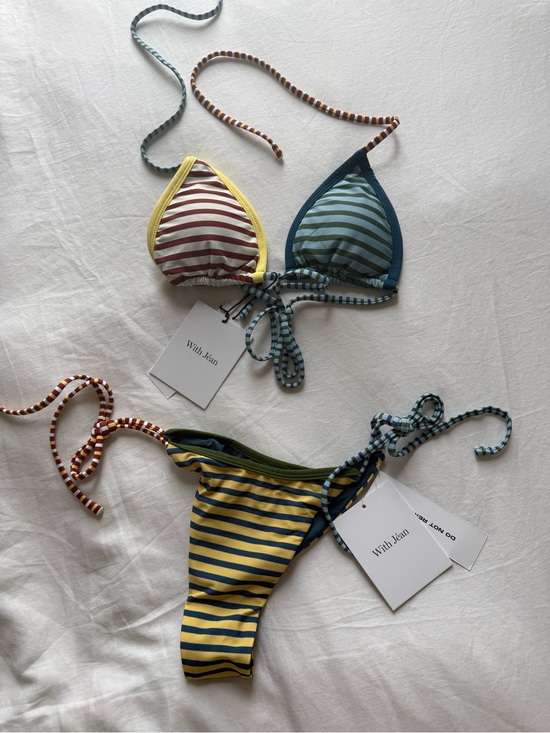 With Jean Other - With Jean Junie Bikini in Multi Stripe